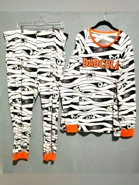Way To Celebrate Halloween Dadcula Mummy Pajama Set 2X Plus Size Glow Eyes